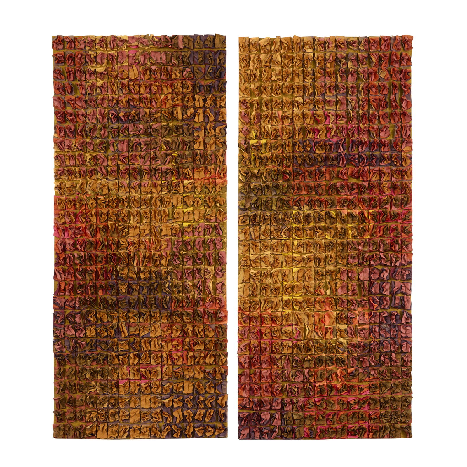 Pair Tim Harding Rouched Silk Wall Hangings (1 of 9)