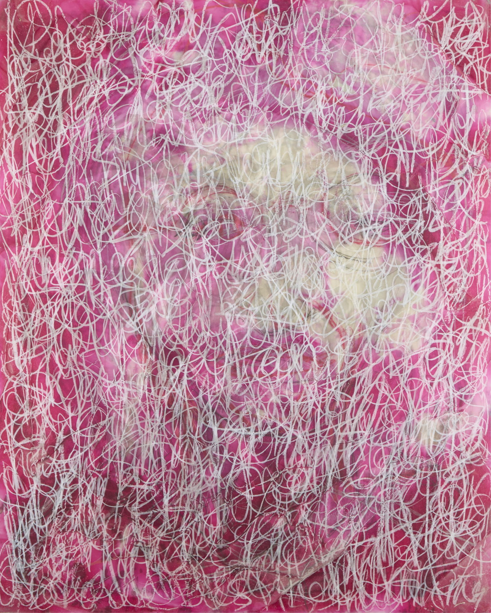 Anne Labovitz "Pink Letter Painting" Mixed Media (1 of 6)