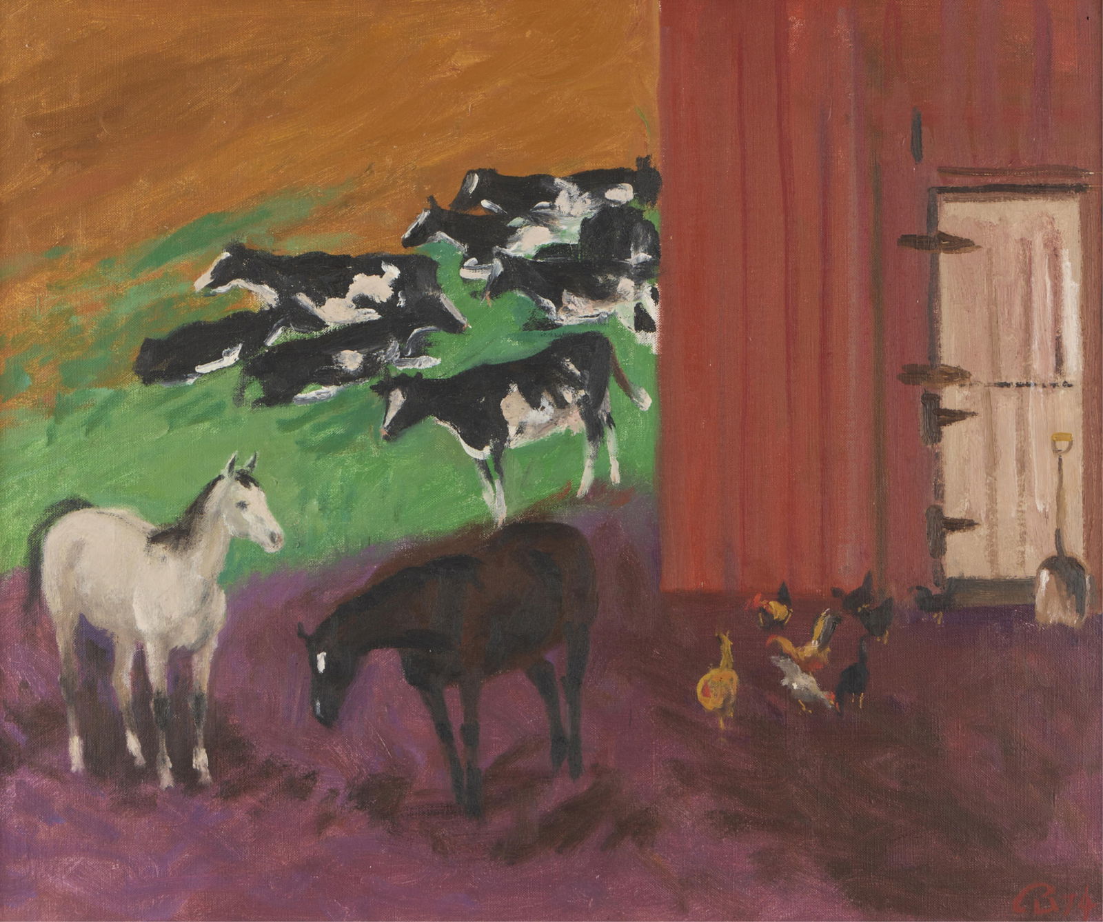 Cameron Booth Farmyard Painting 1974 (1 of 6)