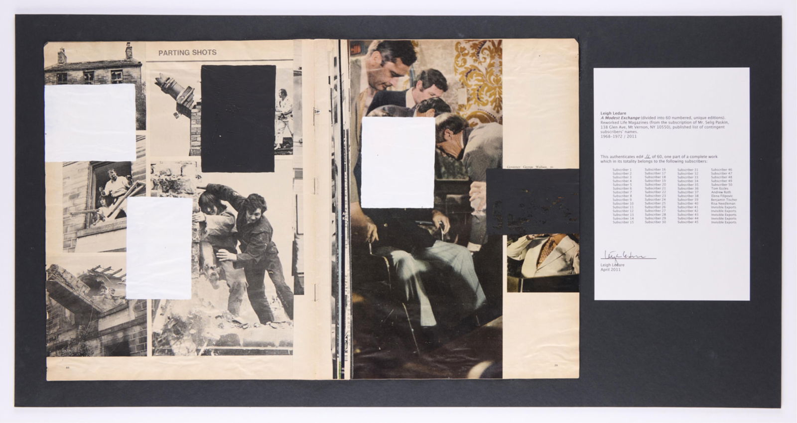 Leigh Ledare "A Modest Exchange" Mixed Media 2011 (1 of 5)