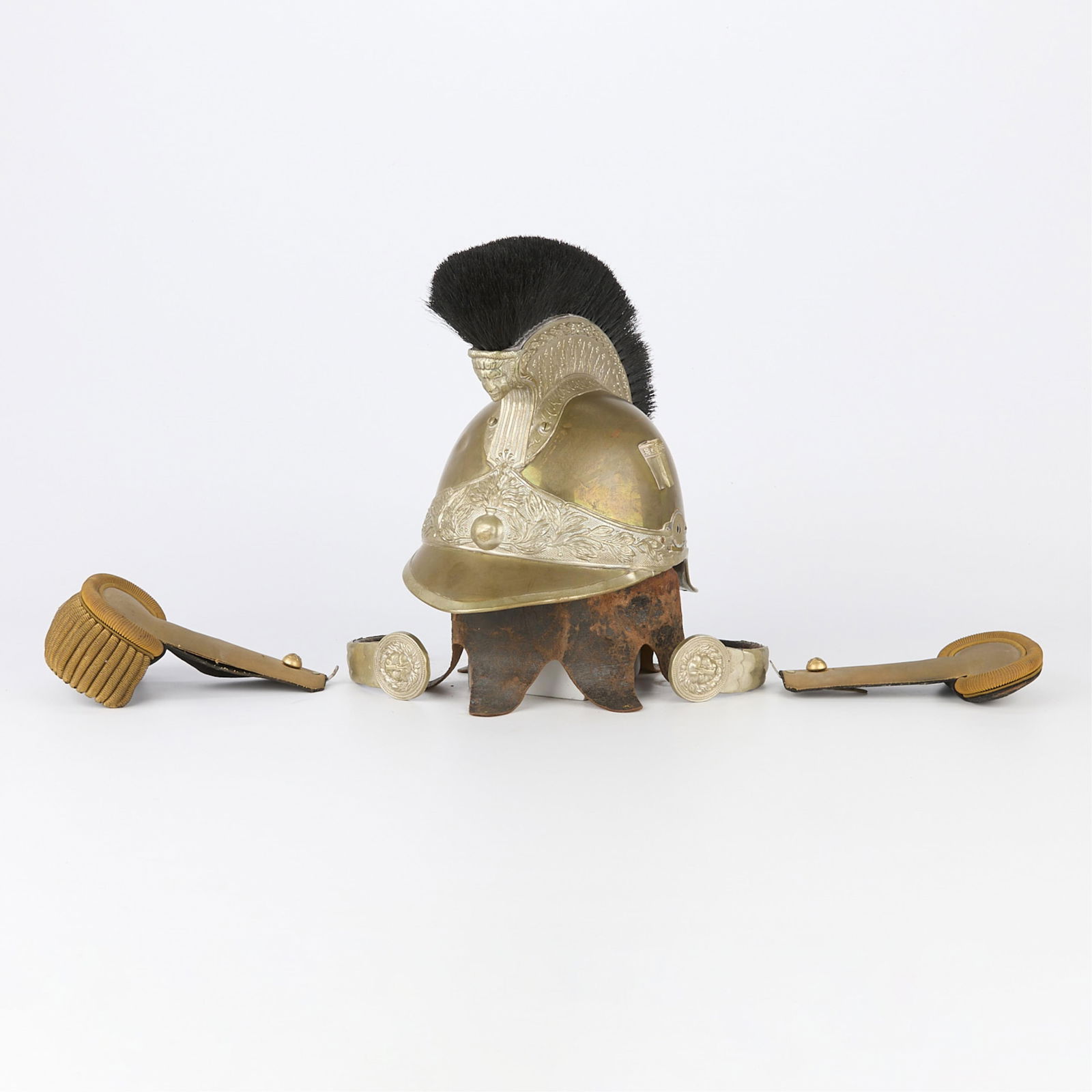 19th-20th c. Brass French Gendarmerie Helmet (1 of 19)