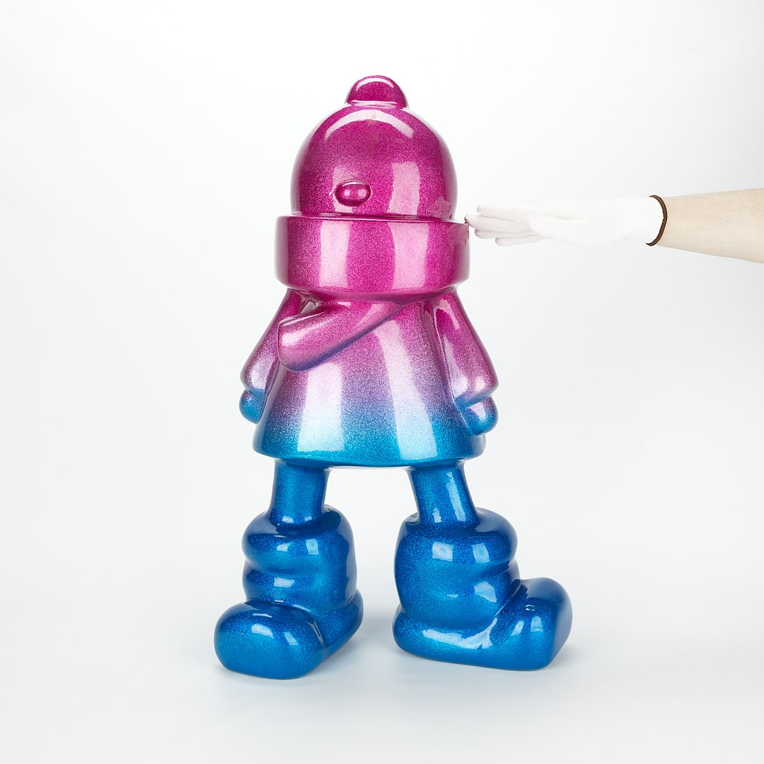 Cast Acrylic Glitter Figural Sculpture Auction