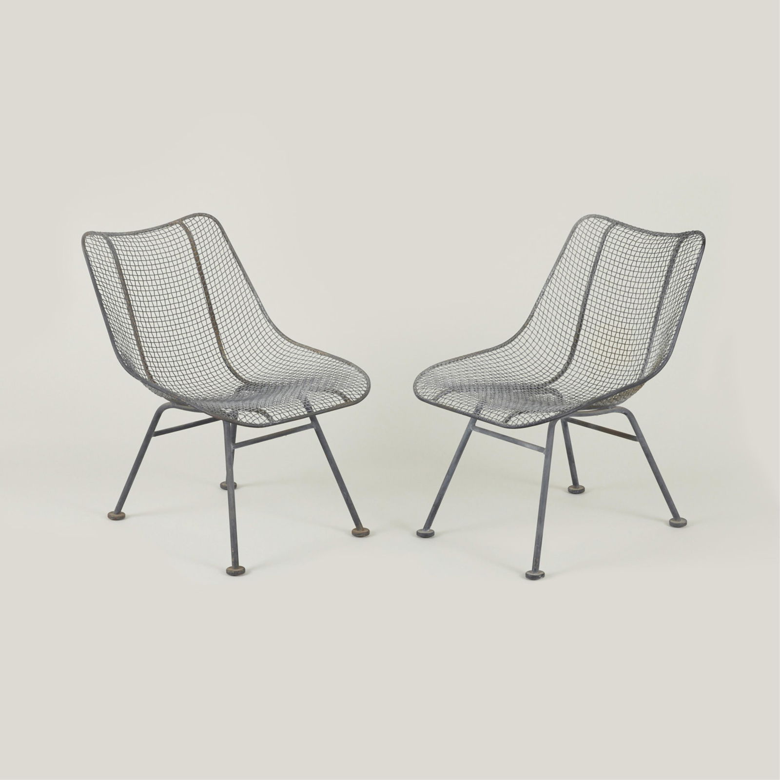 Pair MCM Russell Woodard Metal Sculptura Chairs (1 of 11)
