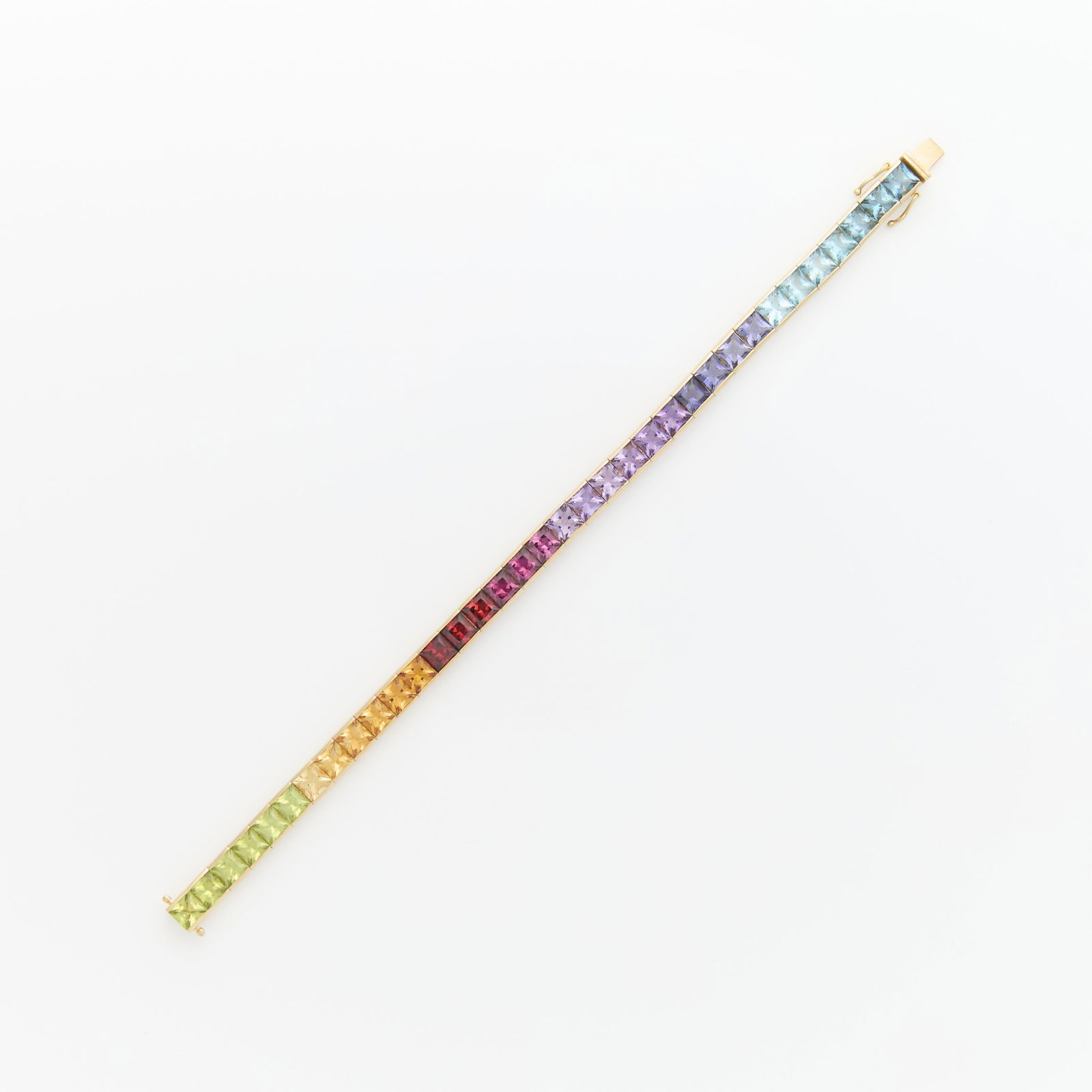 18k Gemstone Rainbow Bracelet (1 of 4)