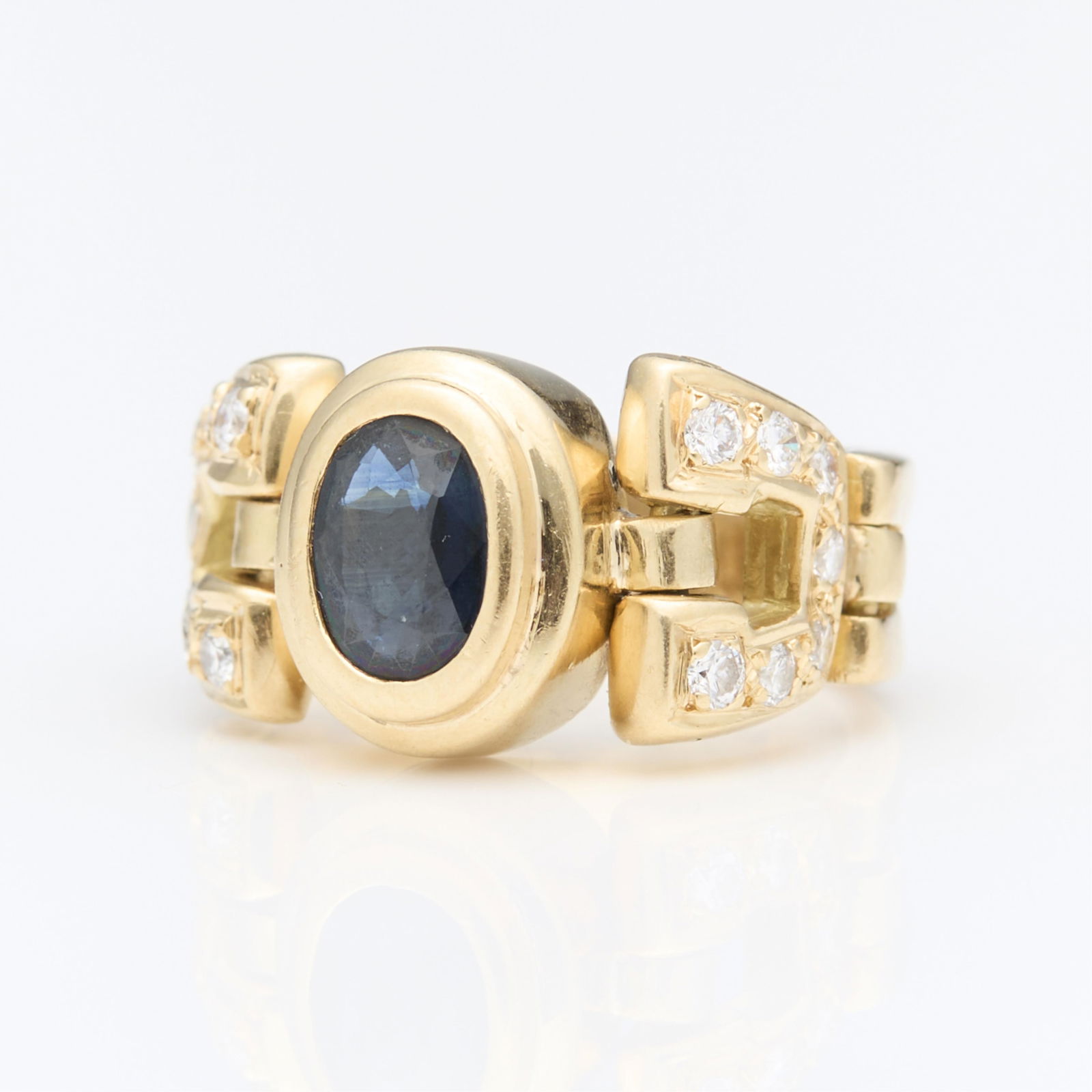18k Gold Sapphire & Diamond Ring (1 of 4)