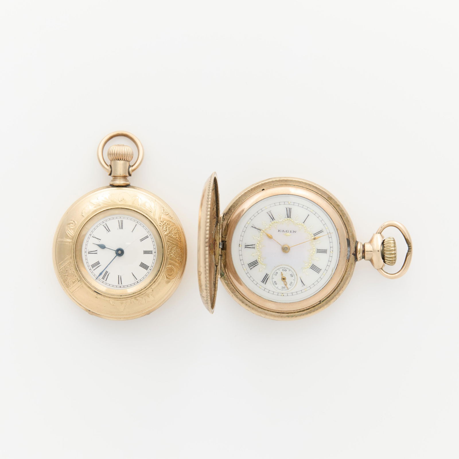 2 Elgin Gold Filled Pocket Watches (1 of 4)