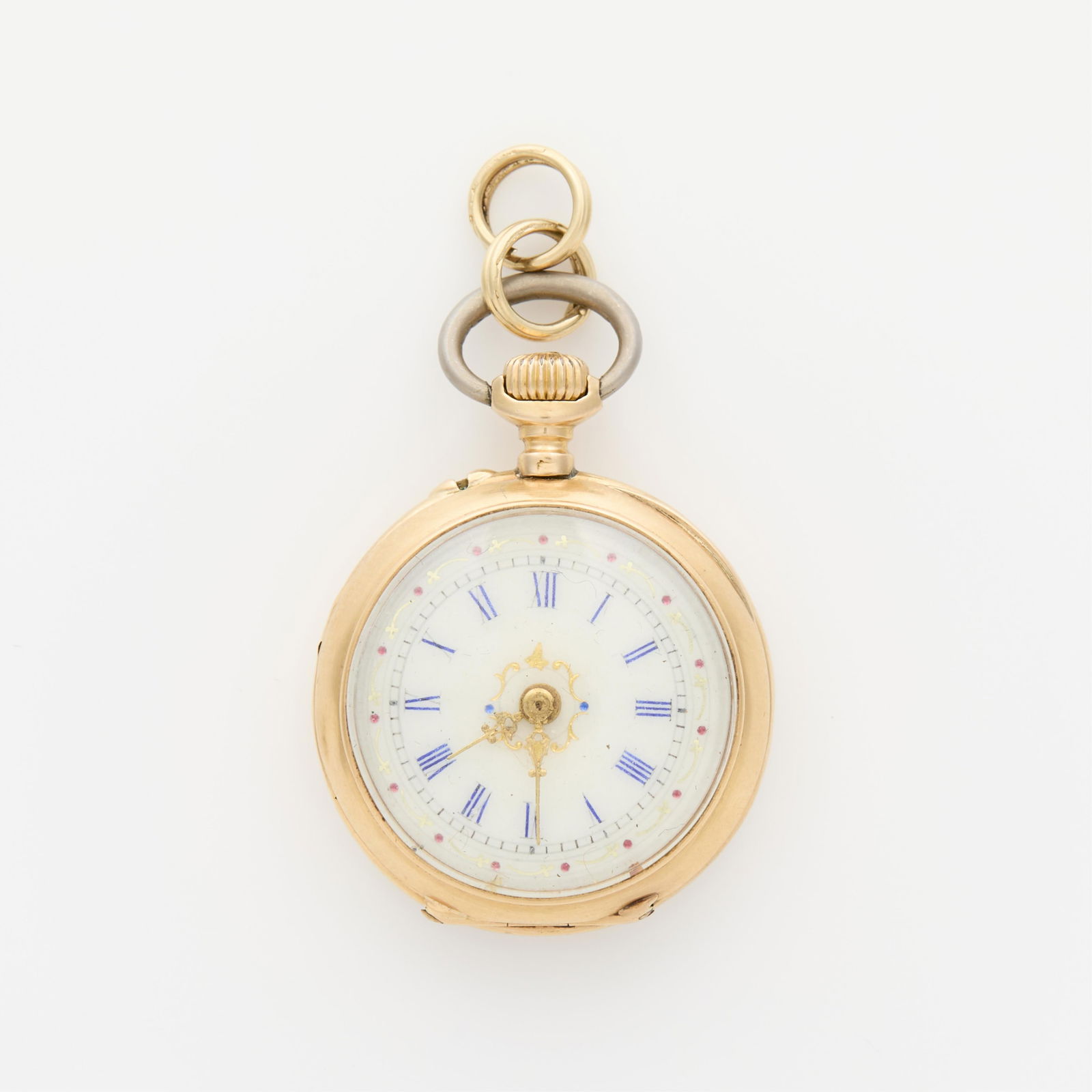 18k Gold & Diamond Pocket Watch w/ Painting (1 of 3)
