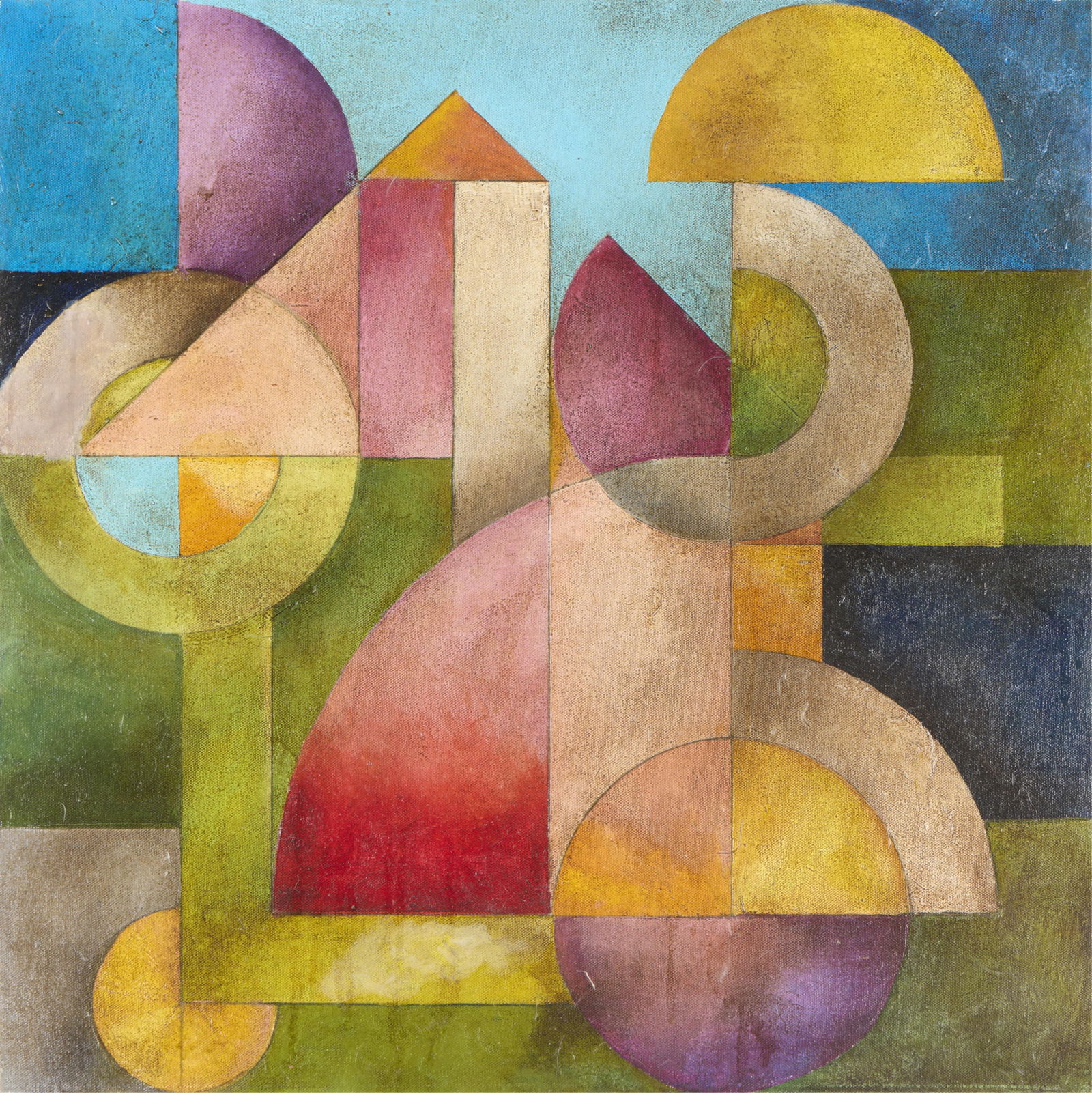 Jack Barkla "Abstract Shapes" Oil Painting (1 of 5)