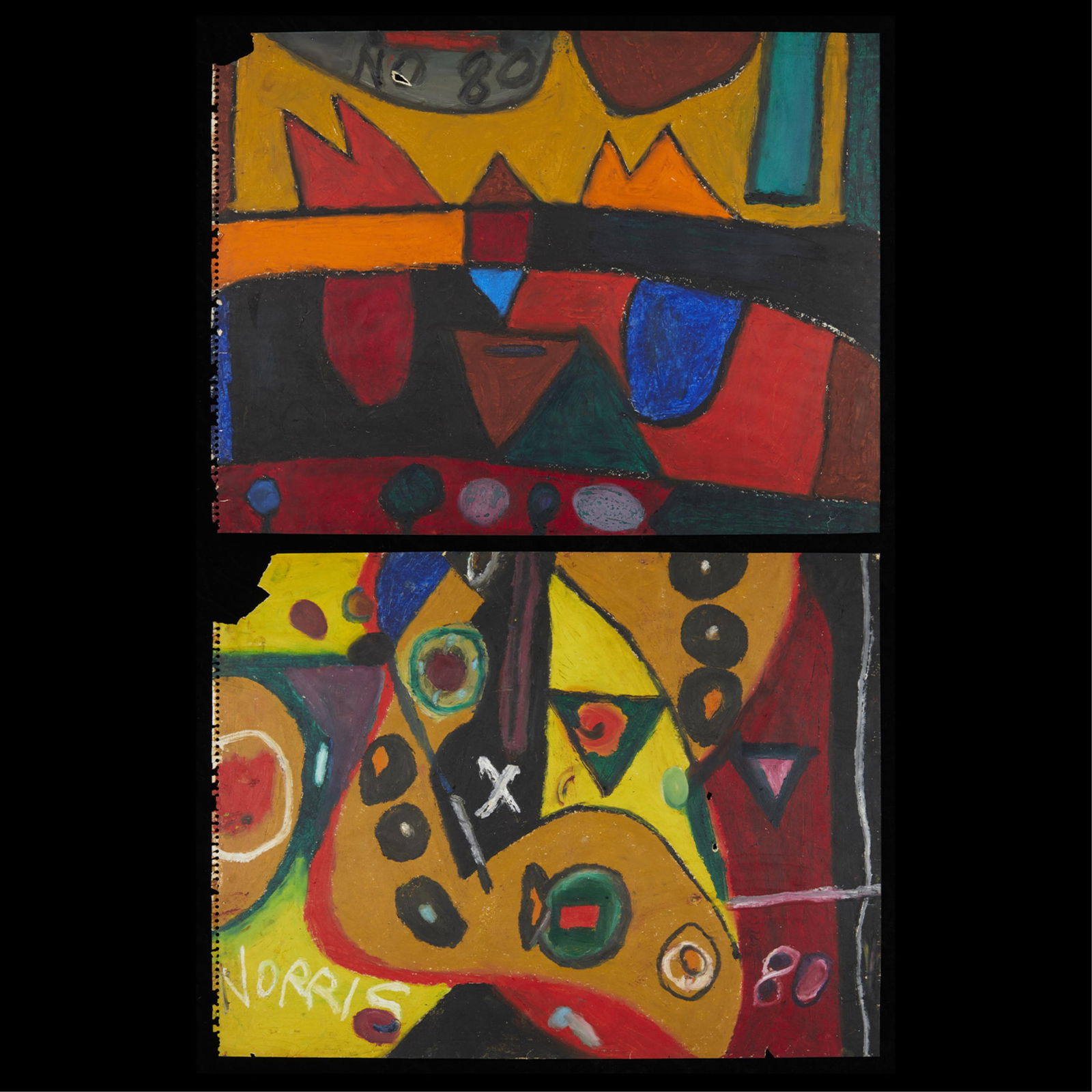 2 Norris Embry Abstract Paintings 1980 (1 of 14)