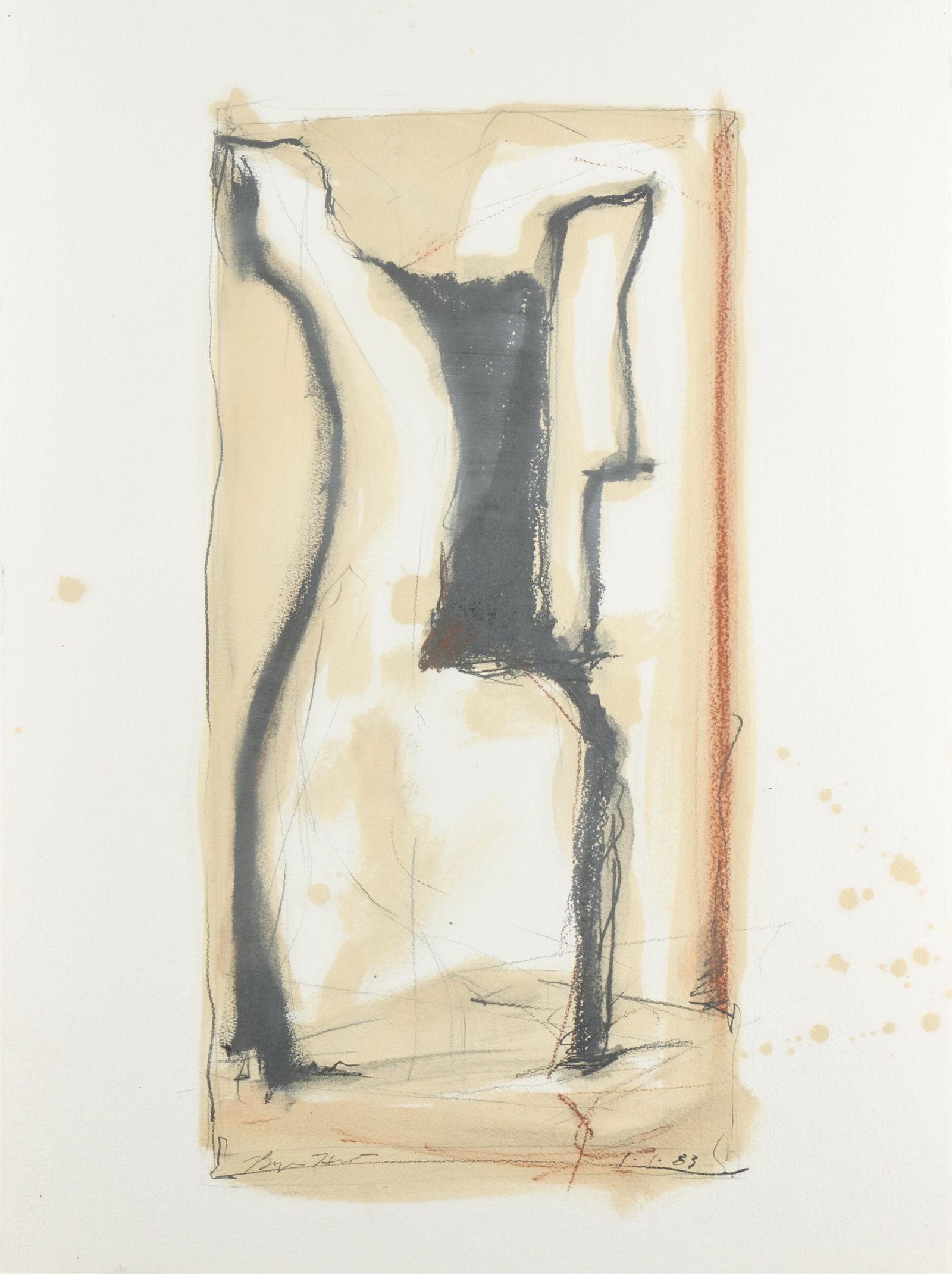 Bryan Hunt "crux" Drawing 1983 Auction