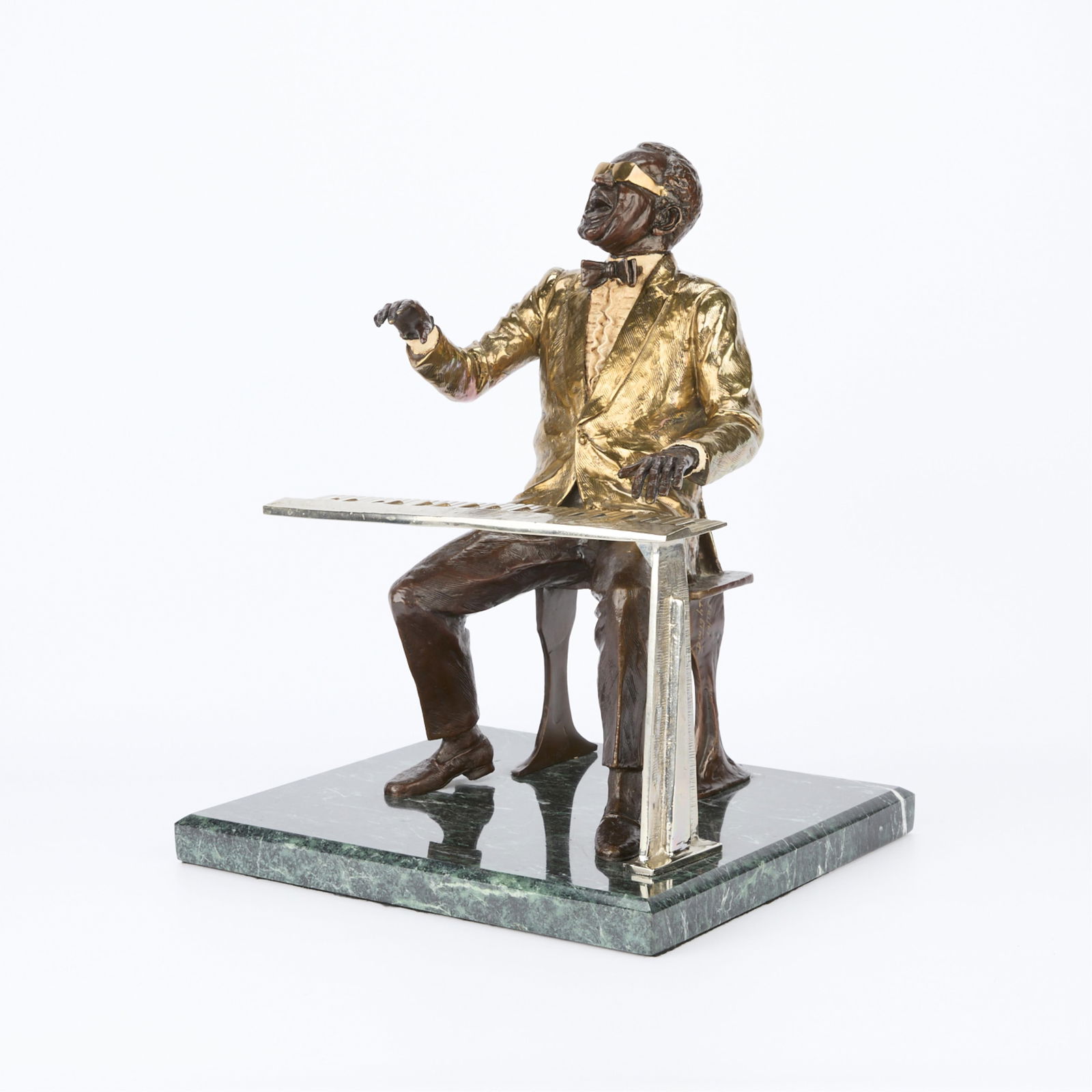 20th c. Ed Dwight "Ray Charles" Bronze Sculpture (1 of 11)
