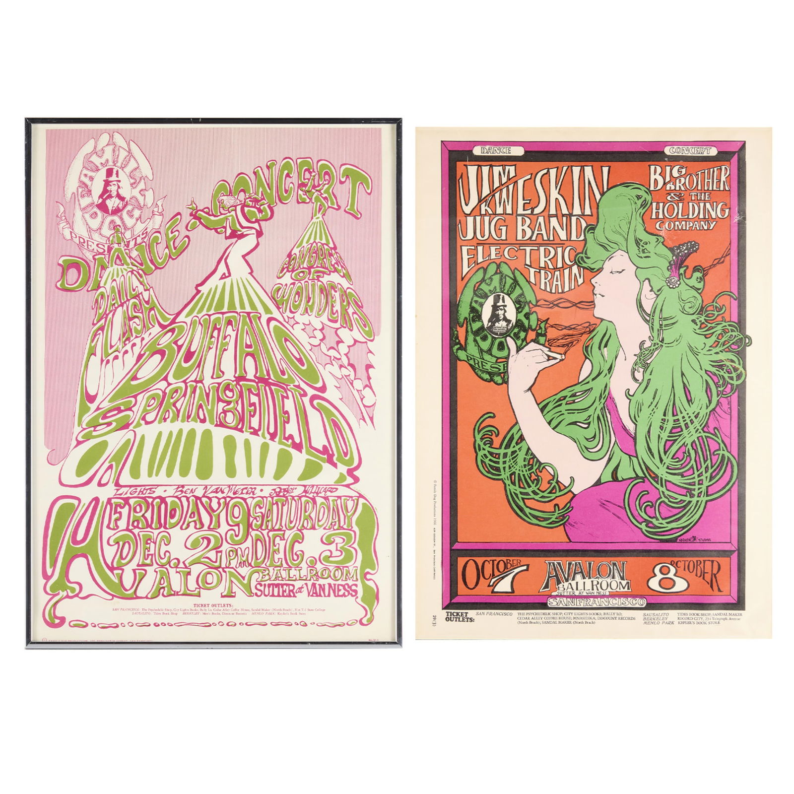 2 Family Dog 1966 Concert Posters (1 of 9)