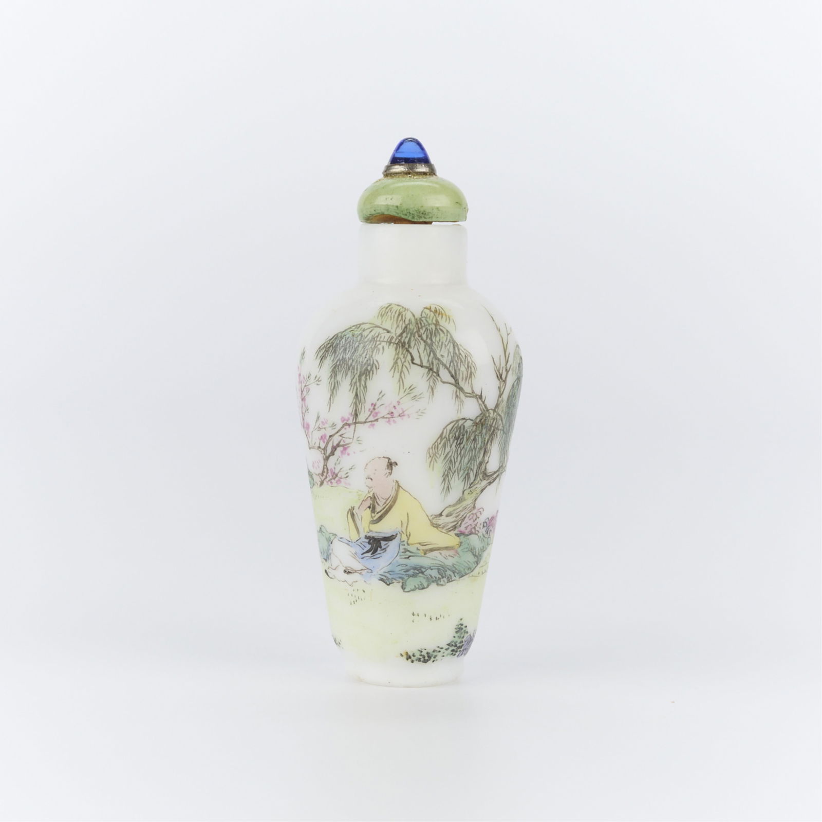 19th c. Chinese Enameled Glass Snuff Bottle (1 of 5)