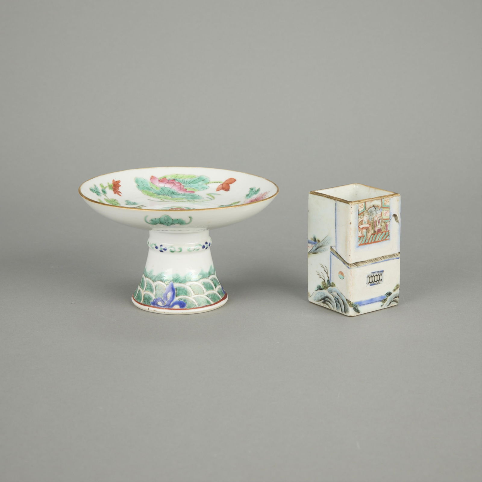 2 Late Qing Chinese Famille Rose Porcelain Vessels (1 of 4)