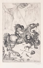 Salvador Dali "St. George & the Dragon" Etching