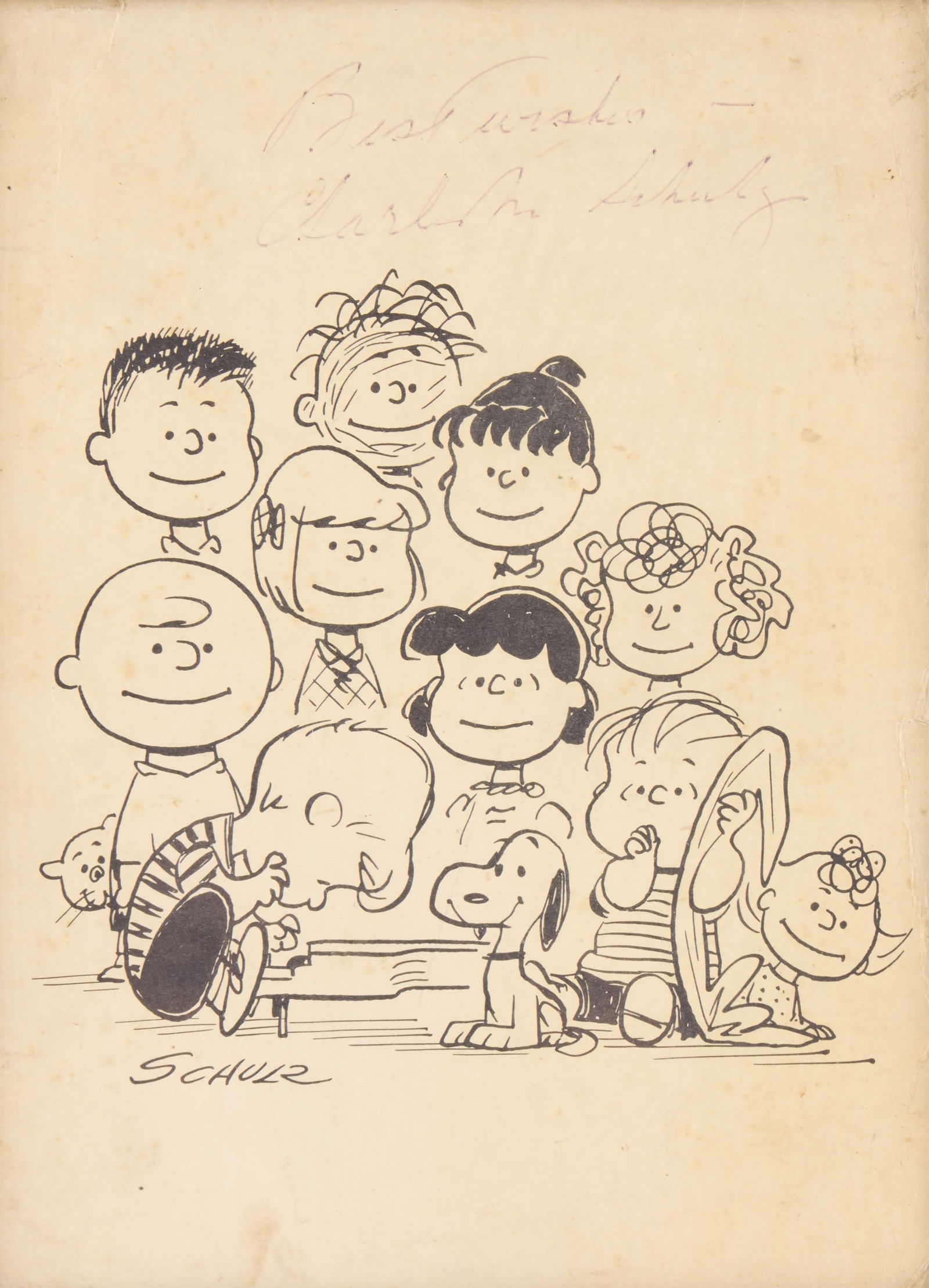 Charles Schulz Signed Peanuts Print (1 of 6)