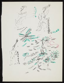 Irene Pereira Figures w/ Abstract Shapes Drawing