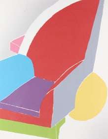 Peter Shire "Bel Air Chair" Lithograph ca. 1985