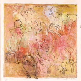Yang Yang Figure on Horse Acrylic Painting