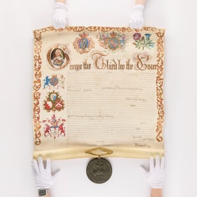 Illuminated Letters Patent of Nobility Document