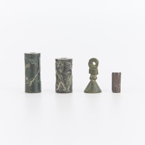 4 Old Babylonian-Style Egyptian Cylinder Seals