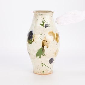 Warren MacKenzie Large Studio Ceramic "Clown" Vase
