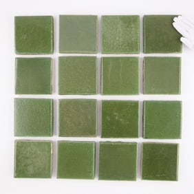Grp 16 Green 6"x6" Grueby Tiles