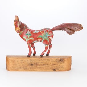 20th c. Don Gahr Wood "Hawaiian Horse" Sculpture
