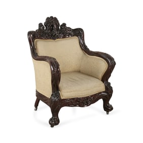 Poss. Karpen Co. Carved Mahogany Parlor Chair