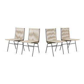Grp 4 Early Allan Gould MCM String Dining Chairs