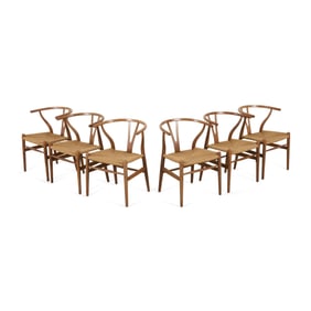 6 Illums Bolighus MCM CH24 Wegner Wishbone Chairs