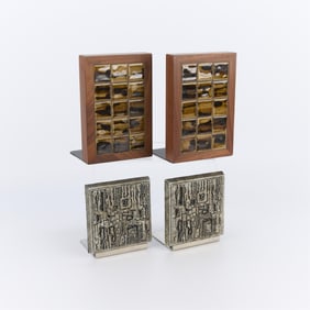 2 Pairs MCM Bookends - Martz & Paul Evans