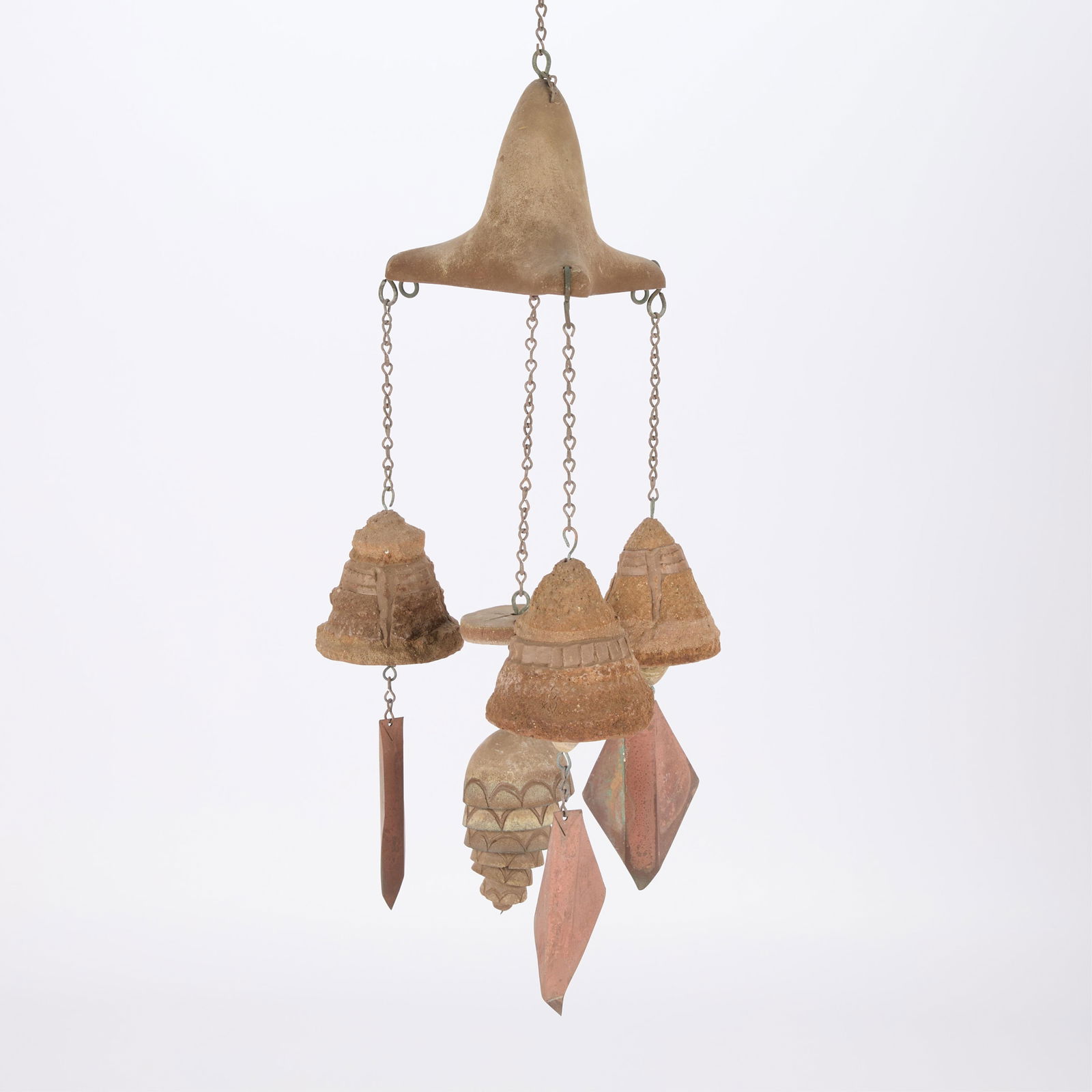 Paolo Soleri Tripod Ceramic & Metal Wind Chime (1 of 5)