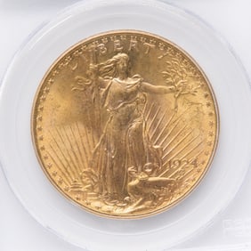 1924 $20 Gold Saint-Gaudens Coin PCGS MS64