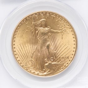 1928 $20 Gold Saint-Gaudens Coin PCGS MS64+