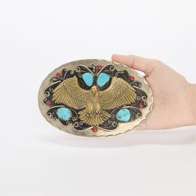 Large Belt Buckle with Eagle
