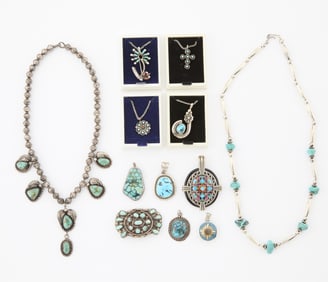 Group 12 Pcs Southwest Jewelry