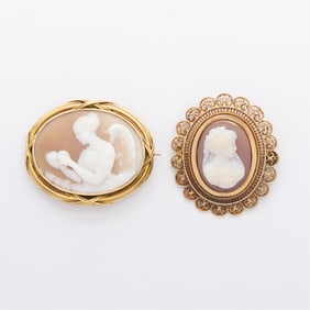 Group 2 14k Gold Cameos