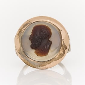 14k Yellow Gold Cameo Ring