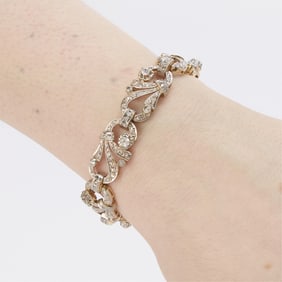 Edwardian Platinum, 18k, & Diamond Bracelet