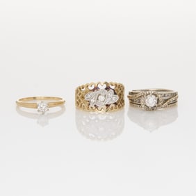 Group 3 Gold & Diamond Rings