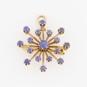 14k Starburst Pendant/Brooch