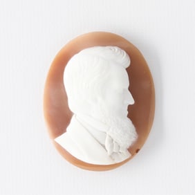 Signed Shell Cameo of Lincoln
