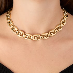 14k Yellow Gold Mariner Link Necklace