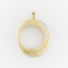 Maurice Katz 14k Gold Pendant with Diamonds