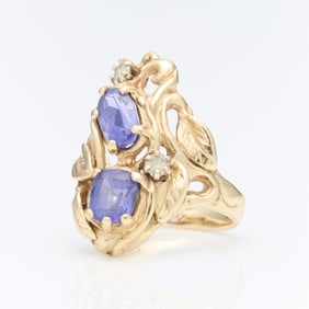 Maraya 14k Gold, Tanzanite, & Diamond Ring