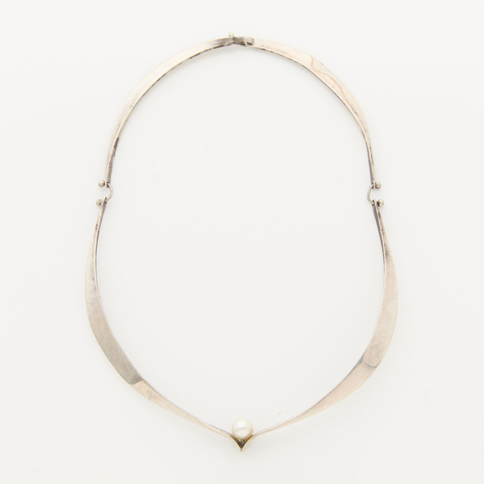 Ed Weiner Sterling & Pearl Necklace (1 of 2)