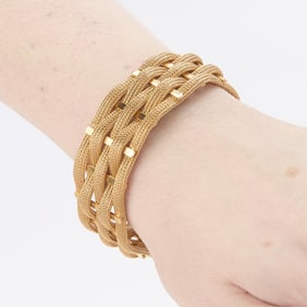Filippini Fratelli 18k Gold Strap Bracelet
