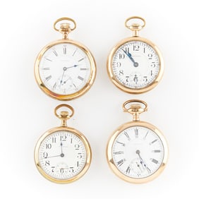 Group 4 Gold Filled Waltham Pocket Watches