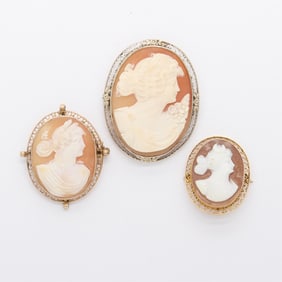 Group 3 Gold Camoes in Filigree Frames